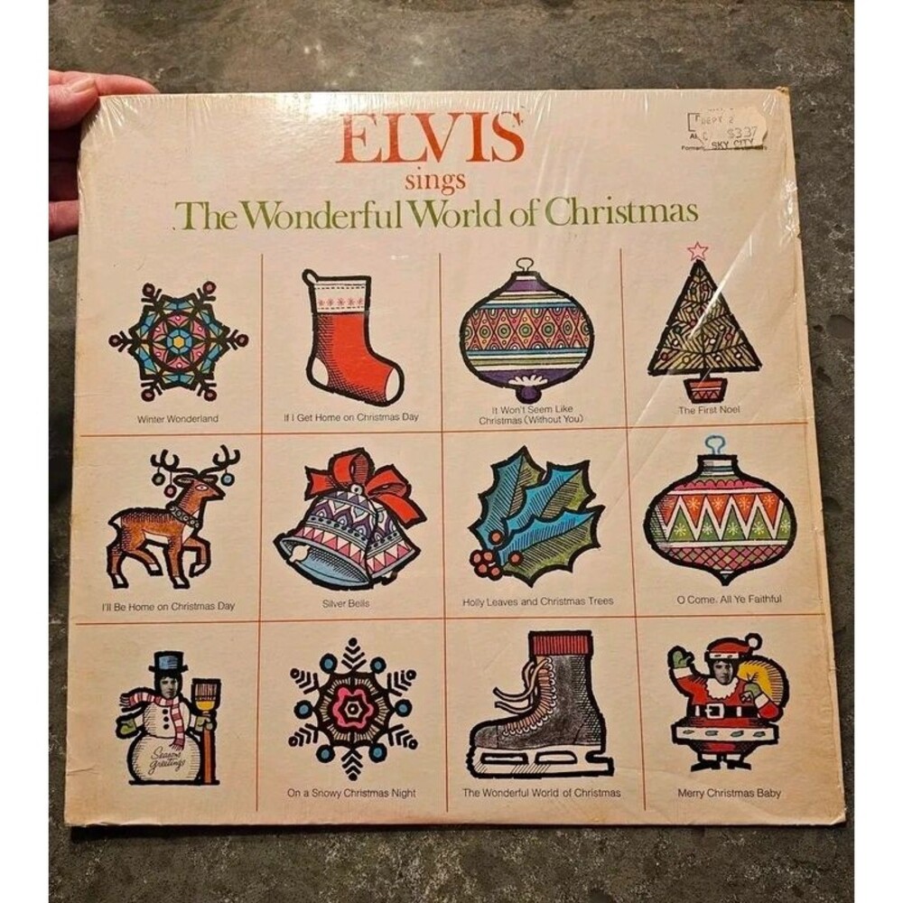 Elvis Presley The Wonderful World of Christmas Vinyl LP 1936 Reissue